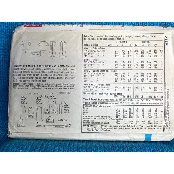 Simplicity 71 59 Sewing pattern romper jacket 1960s size 12 - Picture 3 of 5